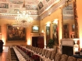 Chinese New Year Dinner Brocket Hall Welwyn in Hertfordshire : The ballroom set for 50 guests at one long table