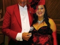 Richard Birtchnell corporate master of ceremonies at Claridges with Burlesque dance