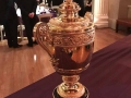 Master of Ceremonies at Wimbledon All England Lawn Tennis and Croquet Club 2018 05 : The Men's trophy has a pineapple on top. Who knew?