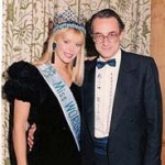 Richard Birtchnell with Miss World 1987 Ulla Weigerstorfer (Austria)