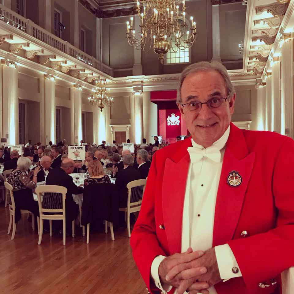 London Master of Ceremonies and Toastmaster at Royal Philatelic Society President‘s Dinner 2018 Richard Birtchnell 01